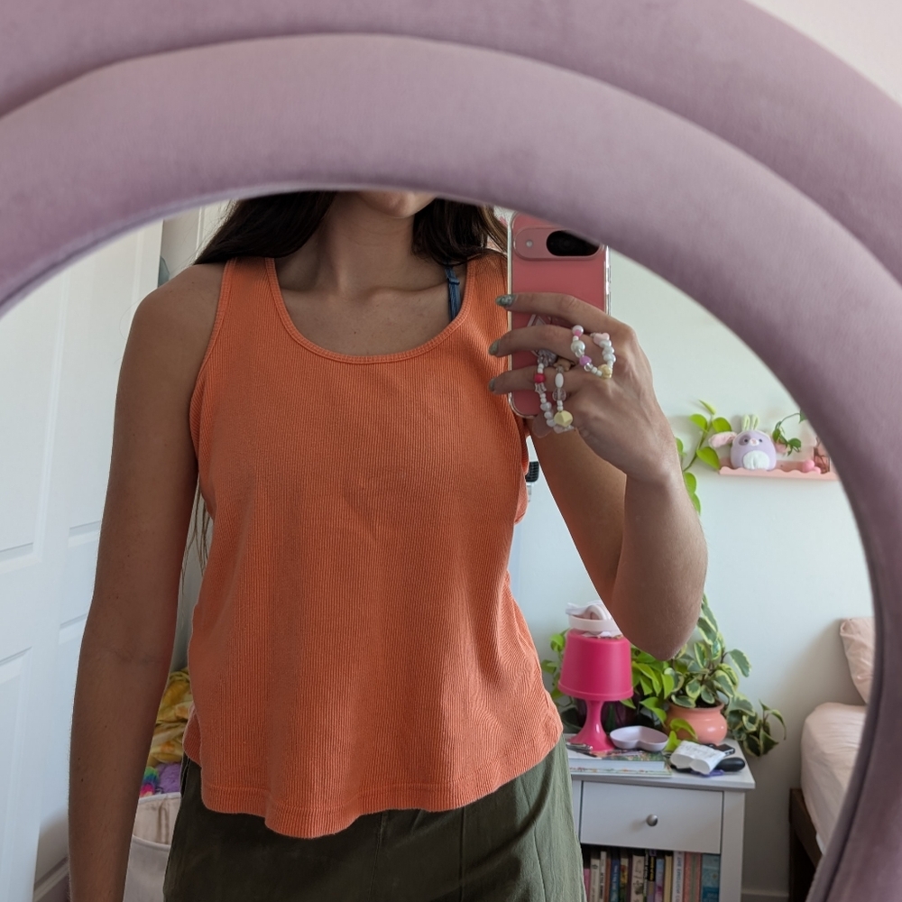 Orange Sleeveless Top